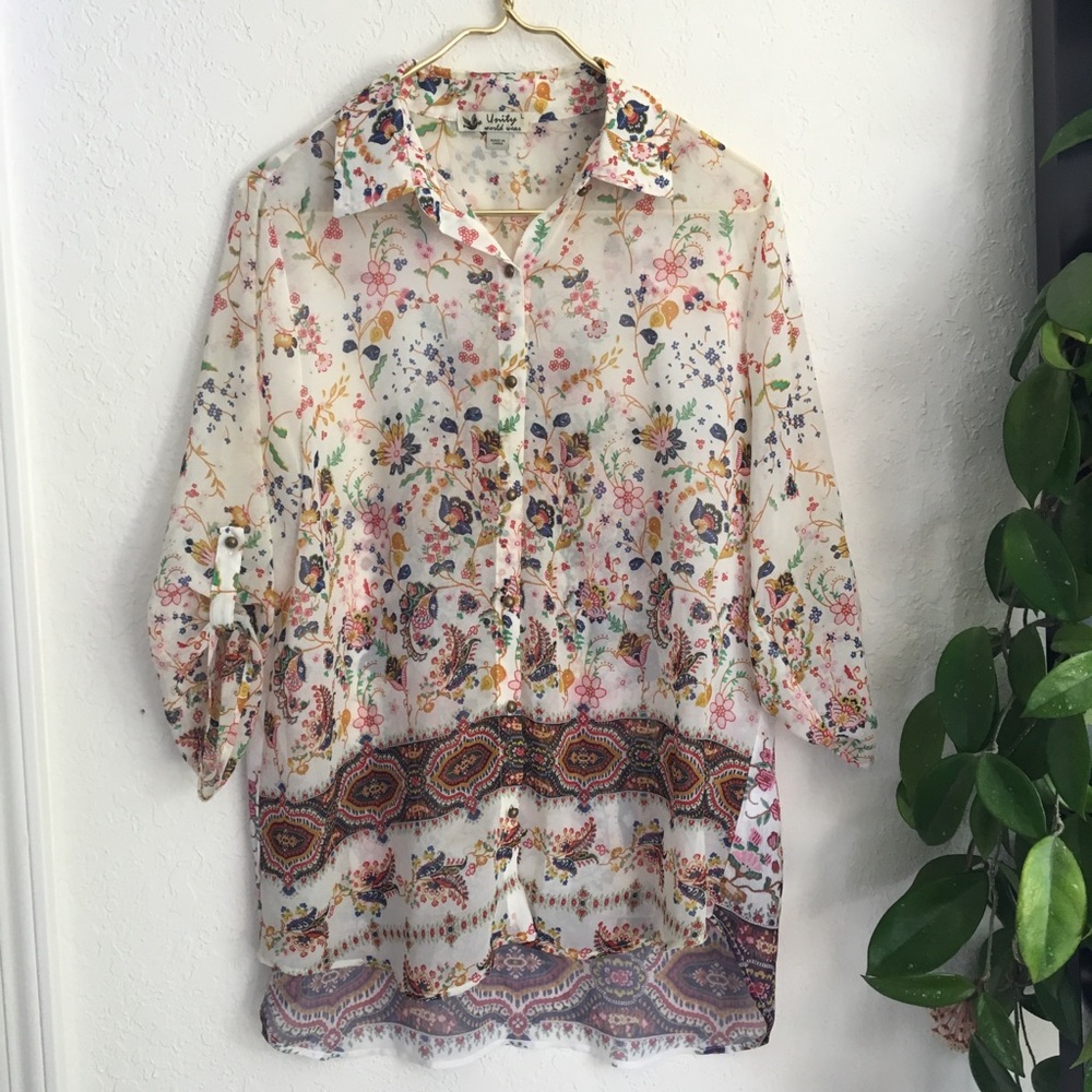 Floral Sheer Blouse